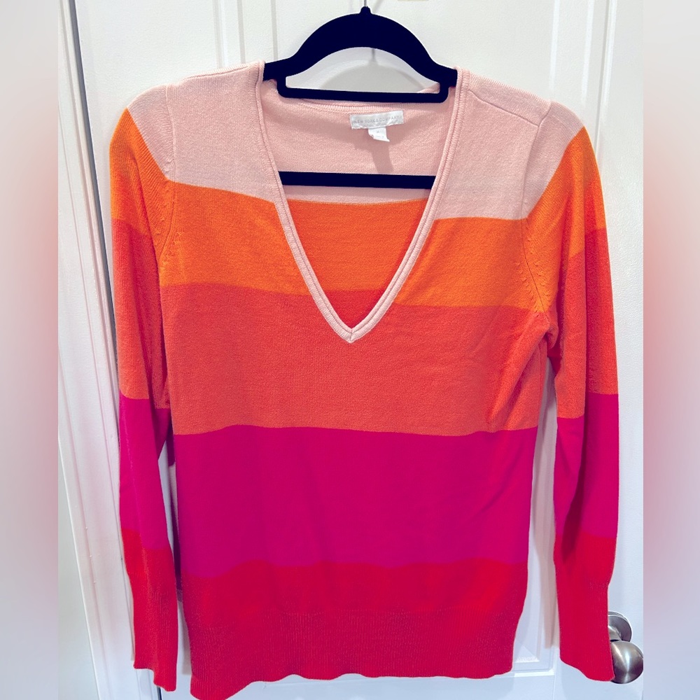 New York and Company Striped Sweater size Medium-Women’s